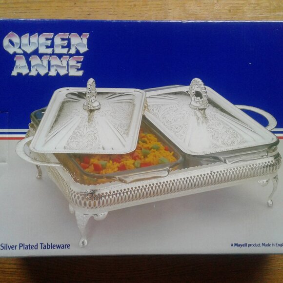 Queen Anne - Double Oblong Casserole - Brand New - Silver Plated - Picture 1 of 4